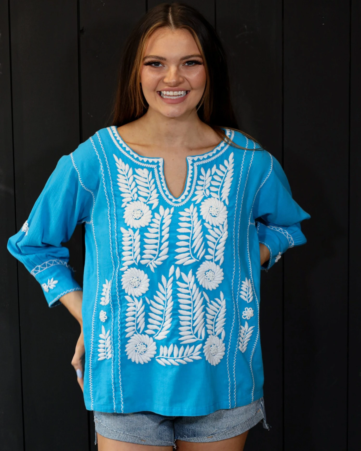 LONGSLEEVE EMBROIDERED BLOUSE - Image 6