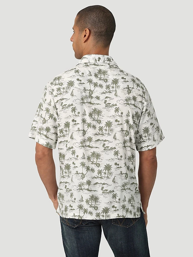 WRANGLER MEN'S COCONUT COWBOY SNAP FRONT CAMP SHIRT - Image 2