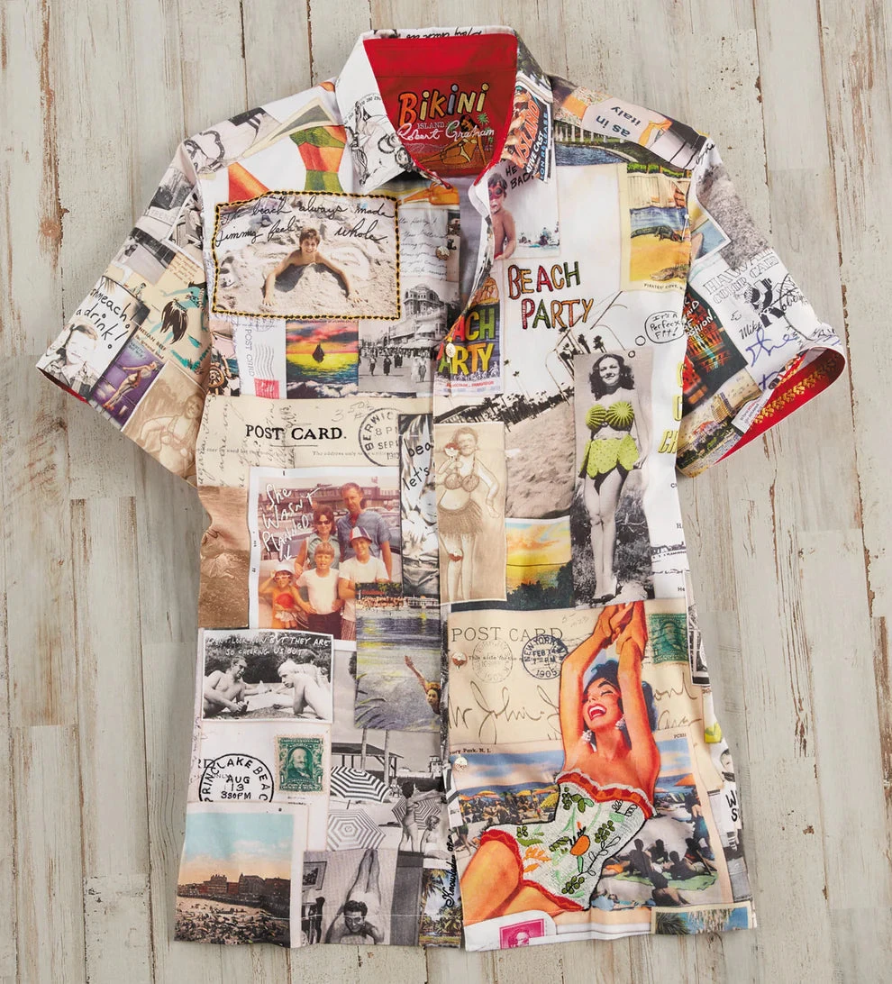 ROBERT GRAHAM POSTCARDS SHORT SLEEVE SHIRT