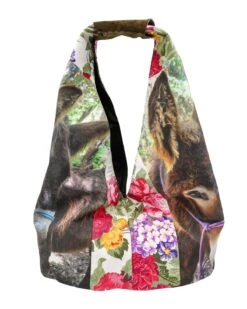 Totem Salvaged Two Donkeys Hobo Bag