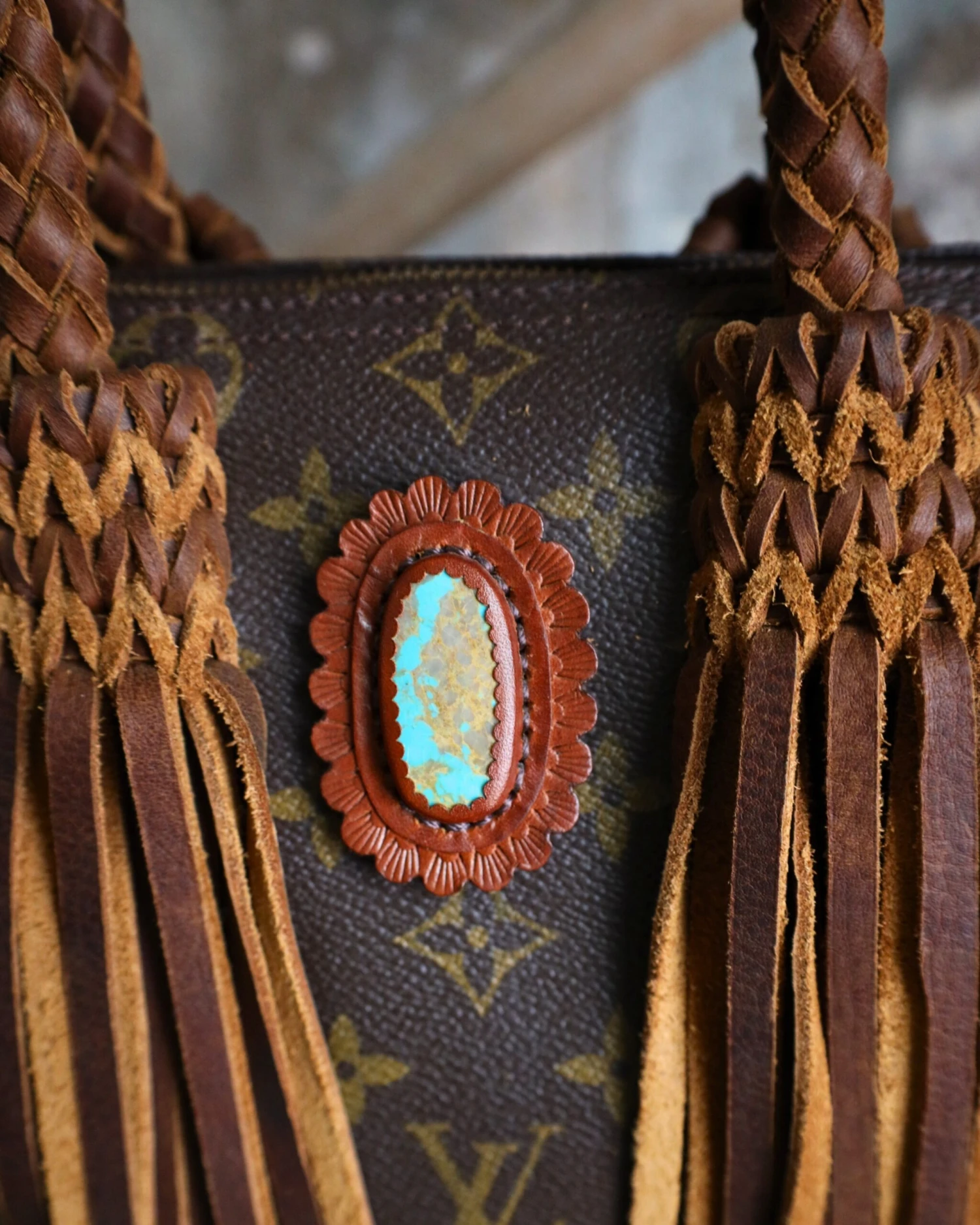 LEATHER AND VODKA SPEEDY 25 CAMEL 30CT TYRON TURQUOISE BAG - Image 9