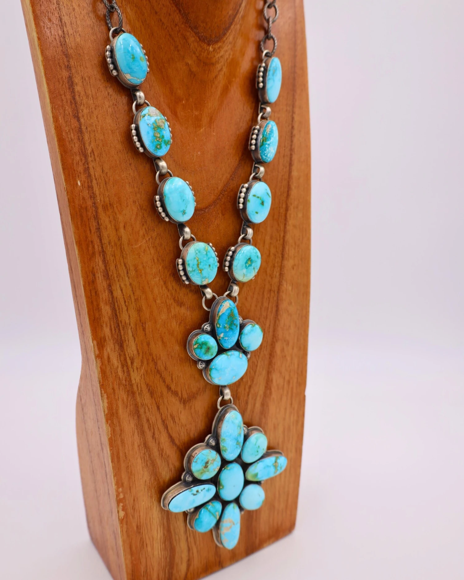 LARGE TURQUOISE STAR CROSS NECKLACE - Image 6