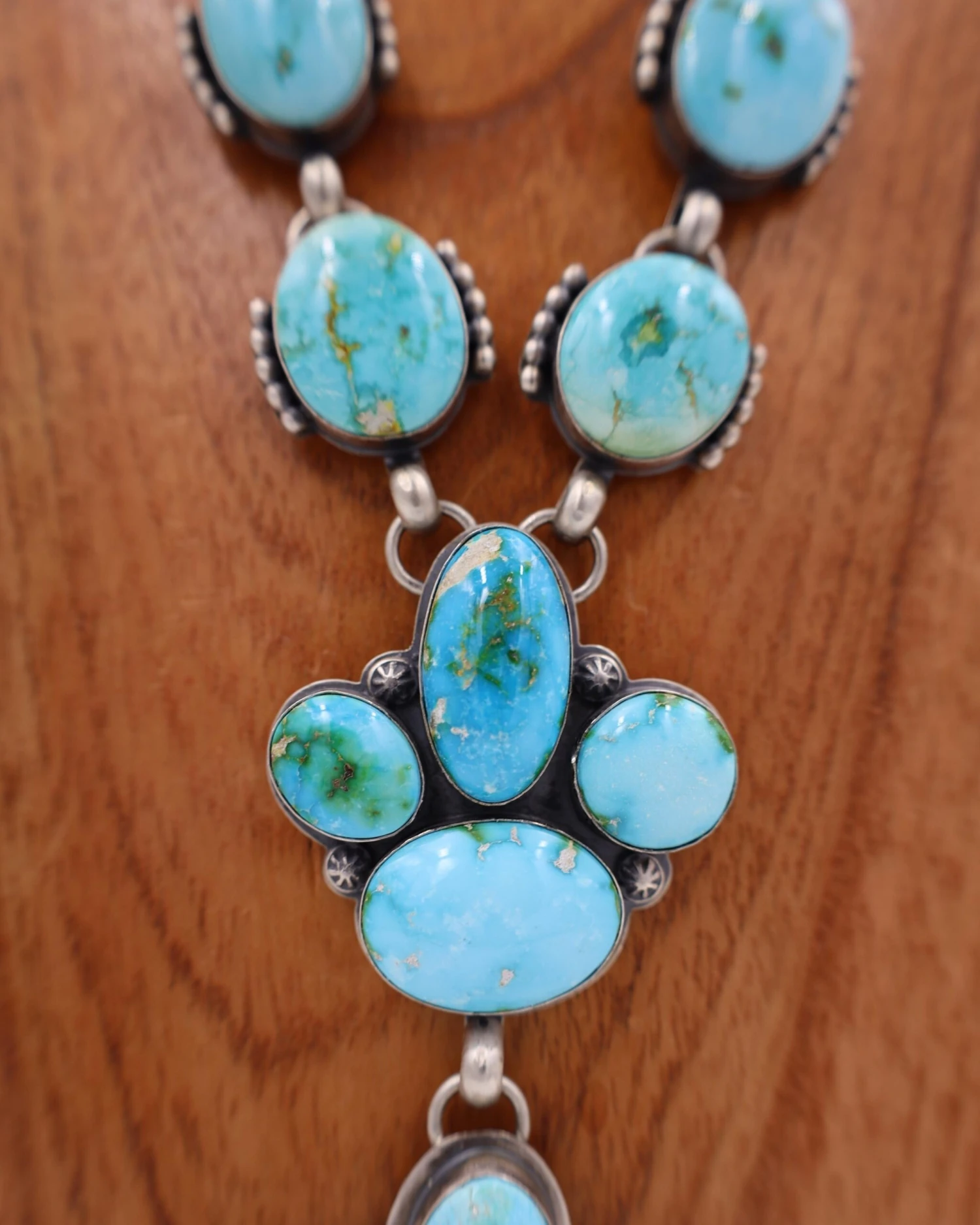 LARGE TURQUOISE STAR CROSS NECKLACE - Image 3