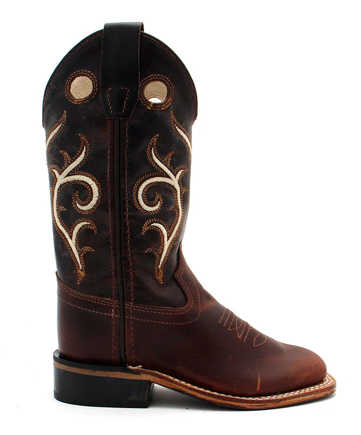 Old West Children's Carona Calf Dark Brown Boot - Image 4
