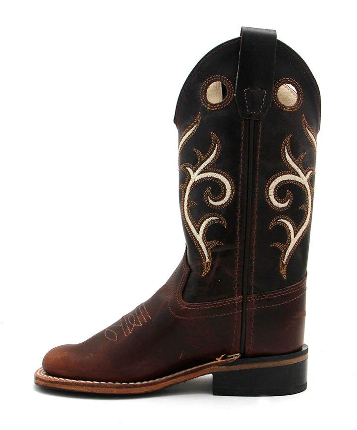Old West Children's Carona Calf Dark Brown Boot - Image 5