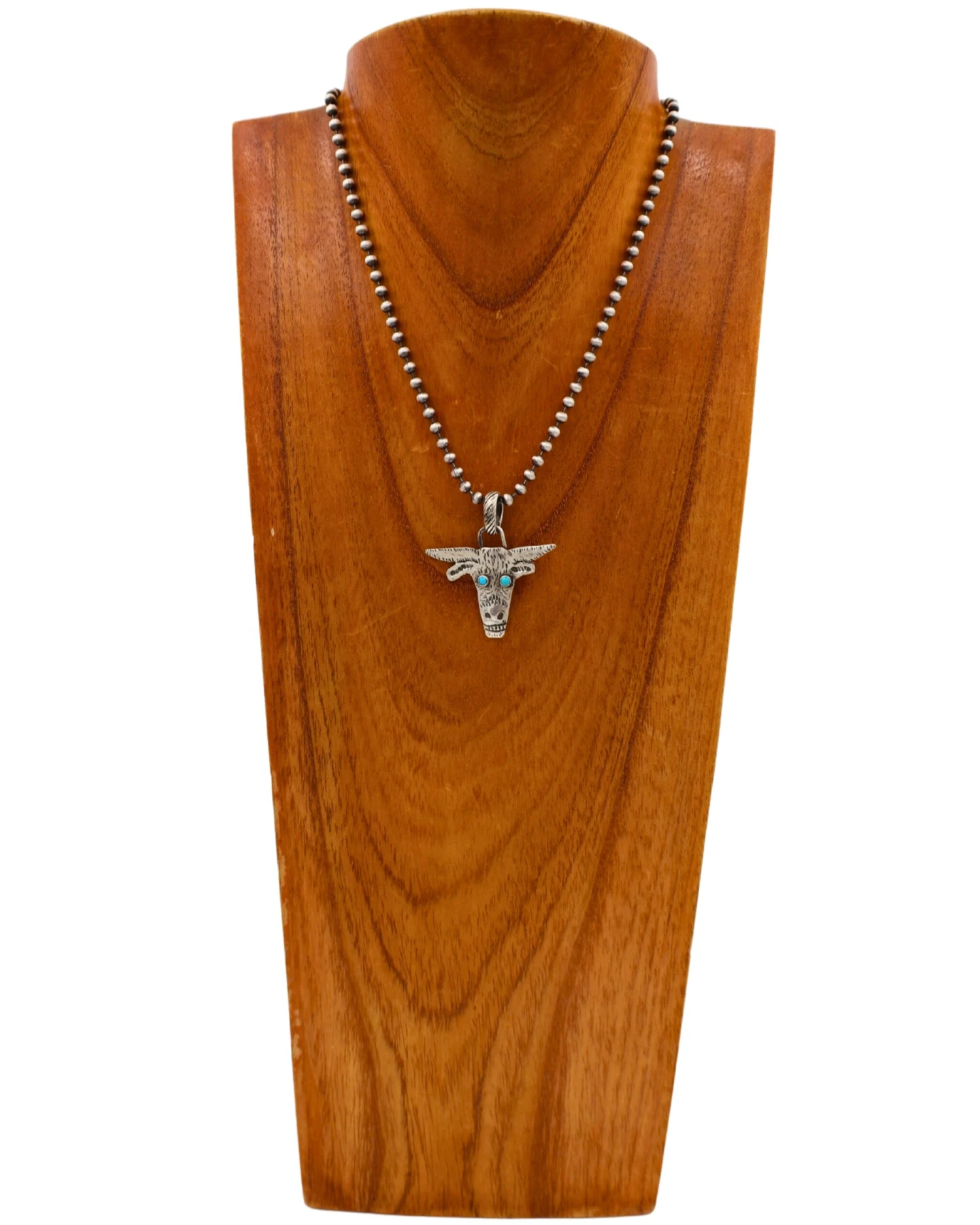 MARGARET SULLIVAN LONGHORN TURQUOISE EYES NECKLACE - Image 2