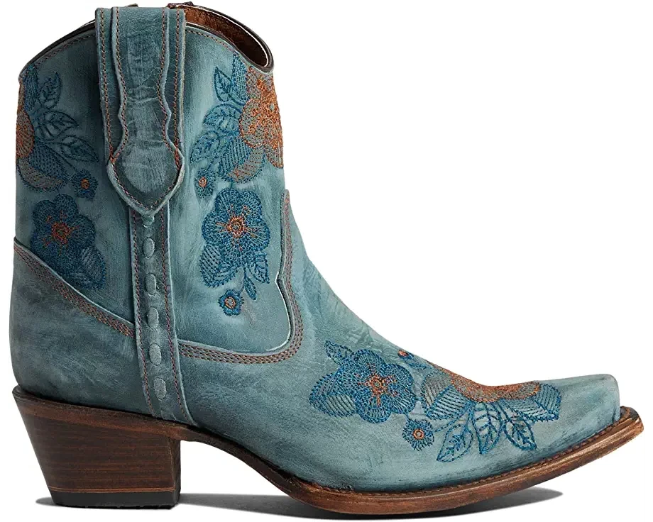 Corral Boots CIRCLE G BY CORRAL WOMEN'S ANKLE FLOWERED EMBROIDERED BOOTIE