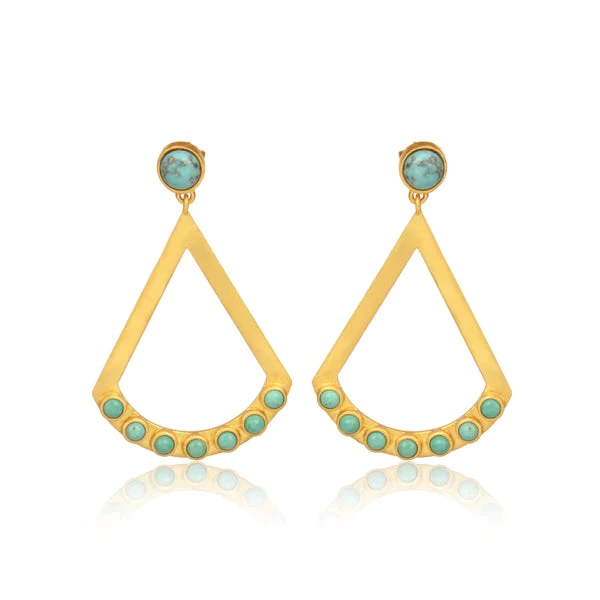 CHRISTINA GREENE TURQUOISE DROP EARRING