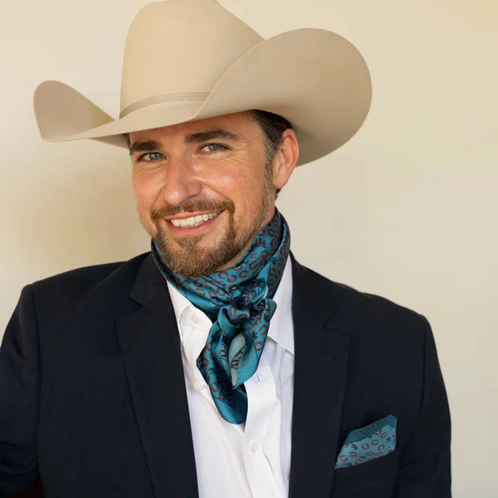 HORSESHOE AND AGAVE POCKET SQUARE - Image 2