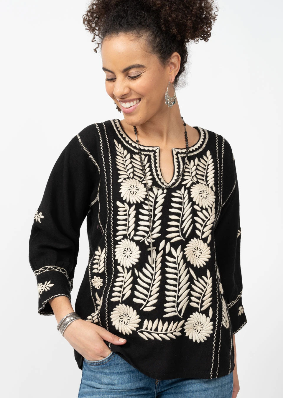 LONGSLEEVE EMBROIDERED BLOUSE - Image 4