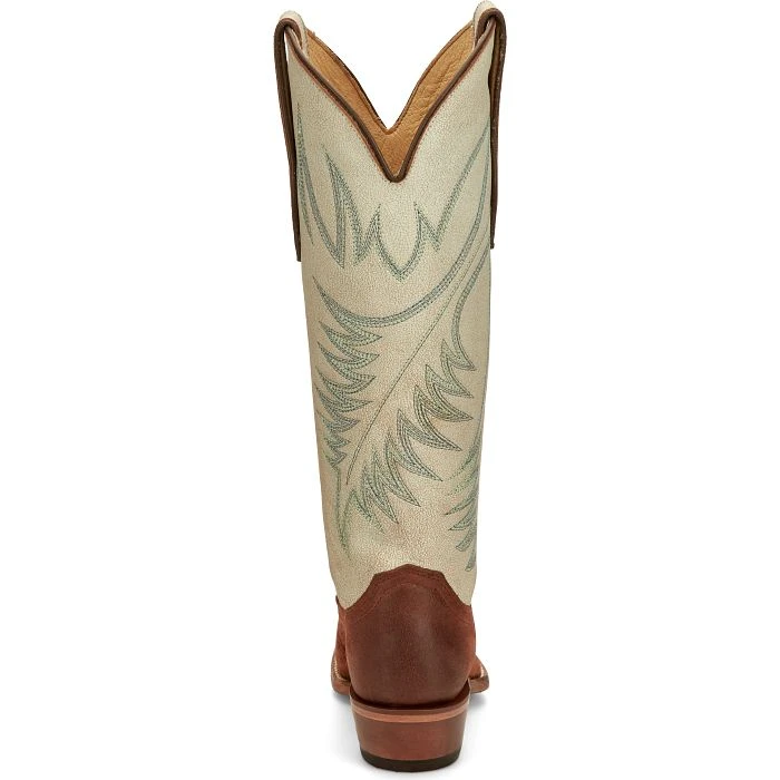 JUSTIN WOMEN'S CLARA BROWN AND WHITE BOOT - Image 7