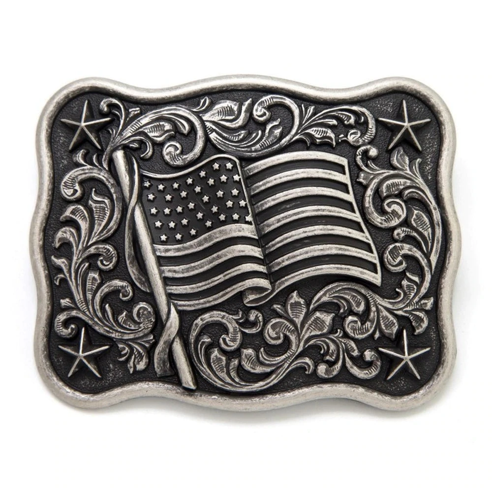 AMERICAN FLAG BELT BUCKLE
