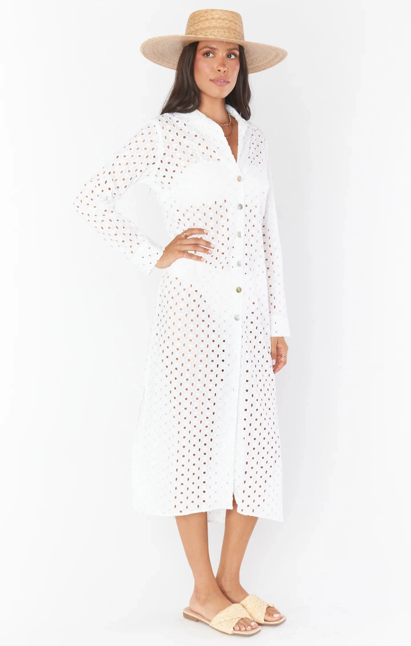 SHOW ME YOUR MUMU DAYTON BUTTON DOWN MIDI DRESS - Image 3