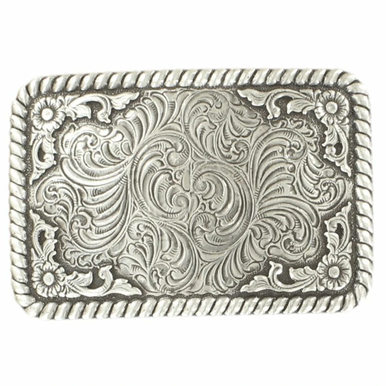 RECTANGLE SCROLL ROPE EDGE BUCKLE