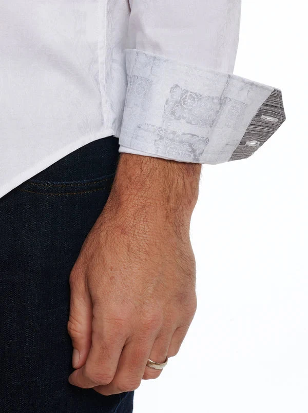 ROBERT GRAHAM HIGHLAND LONG SLEEVE WOVEN SHIRT- WHITE - Image 2
