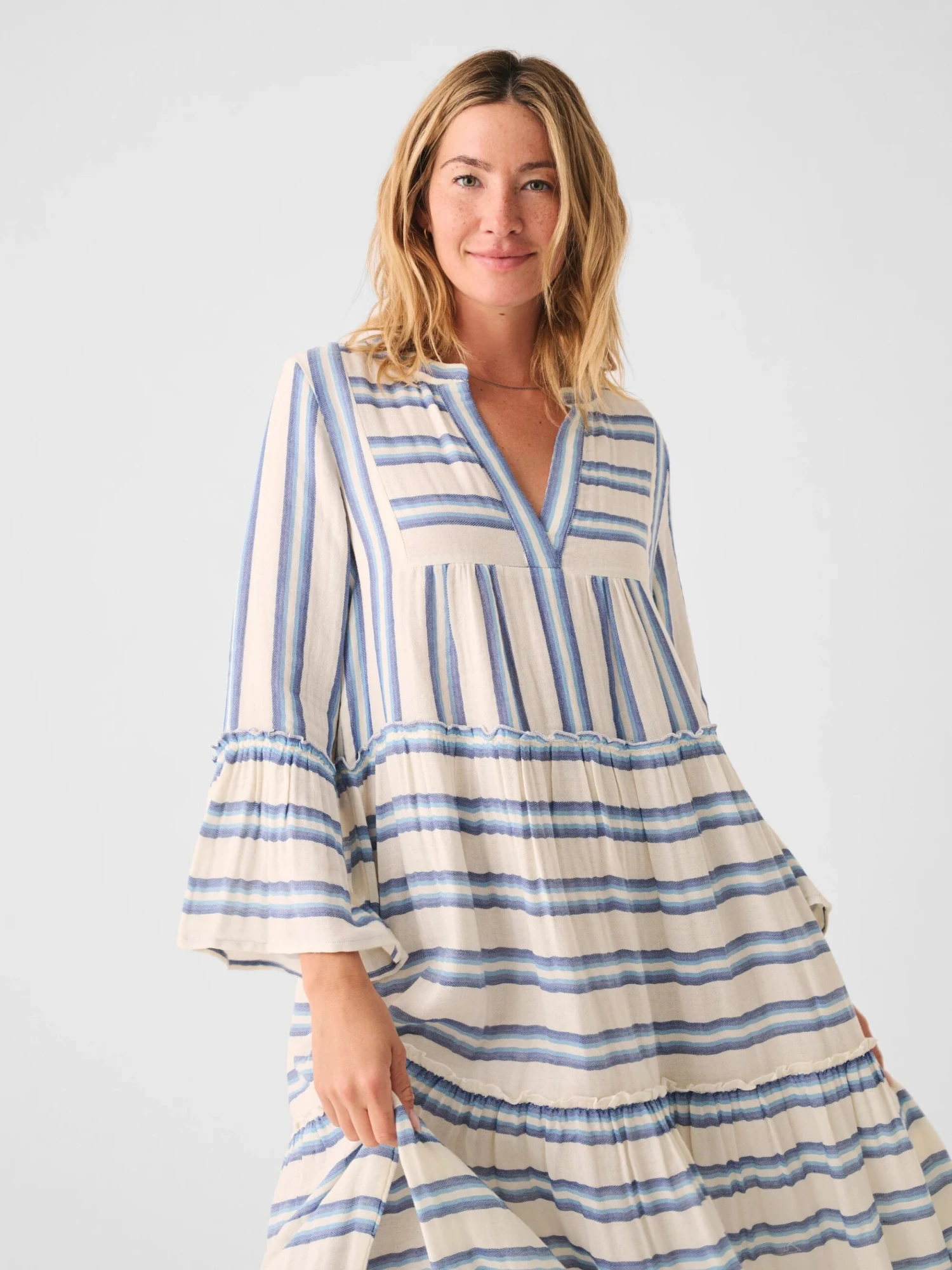 Faherty Dream Cotton Gauze Vida Midi Dress - Image 3