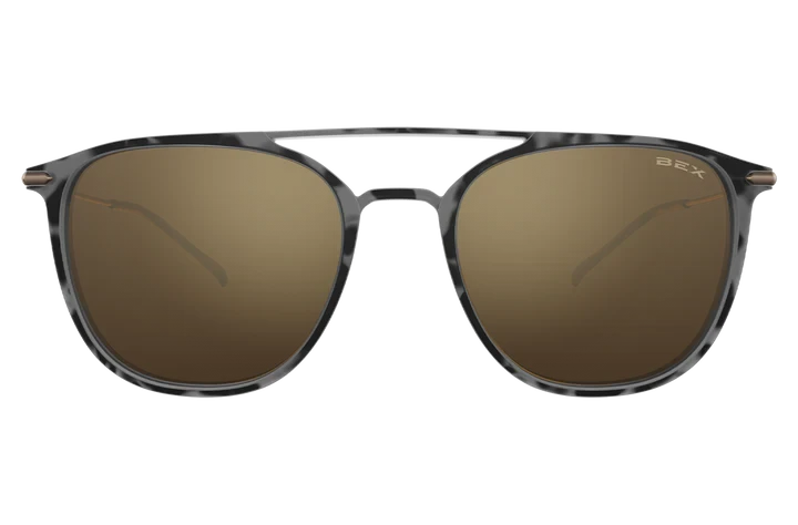 BEX DILLINGER TORTOISE AND GOLD SUNGLASSES