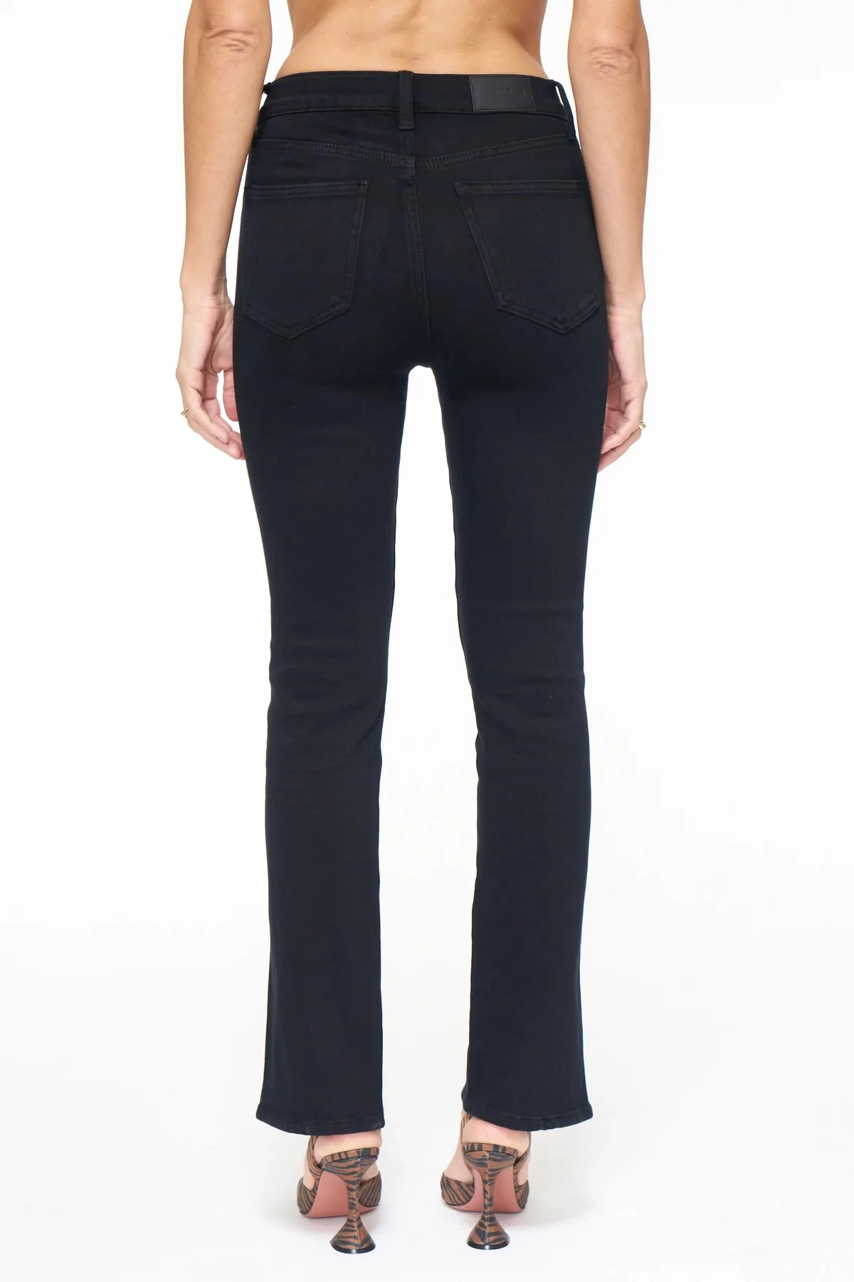 PISTOLA WOMEN'S TEAGAN HIGH RISE VENTED STRAIGHT - DARK VINYL - Image 4