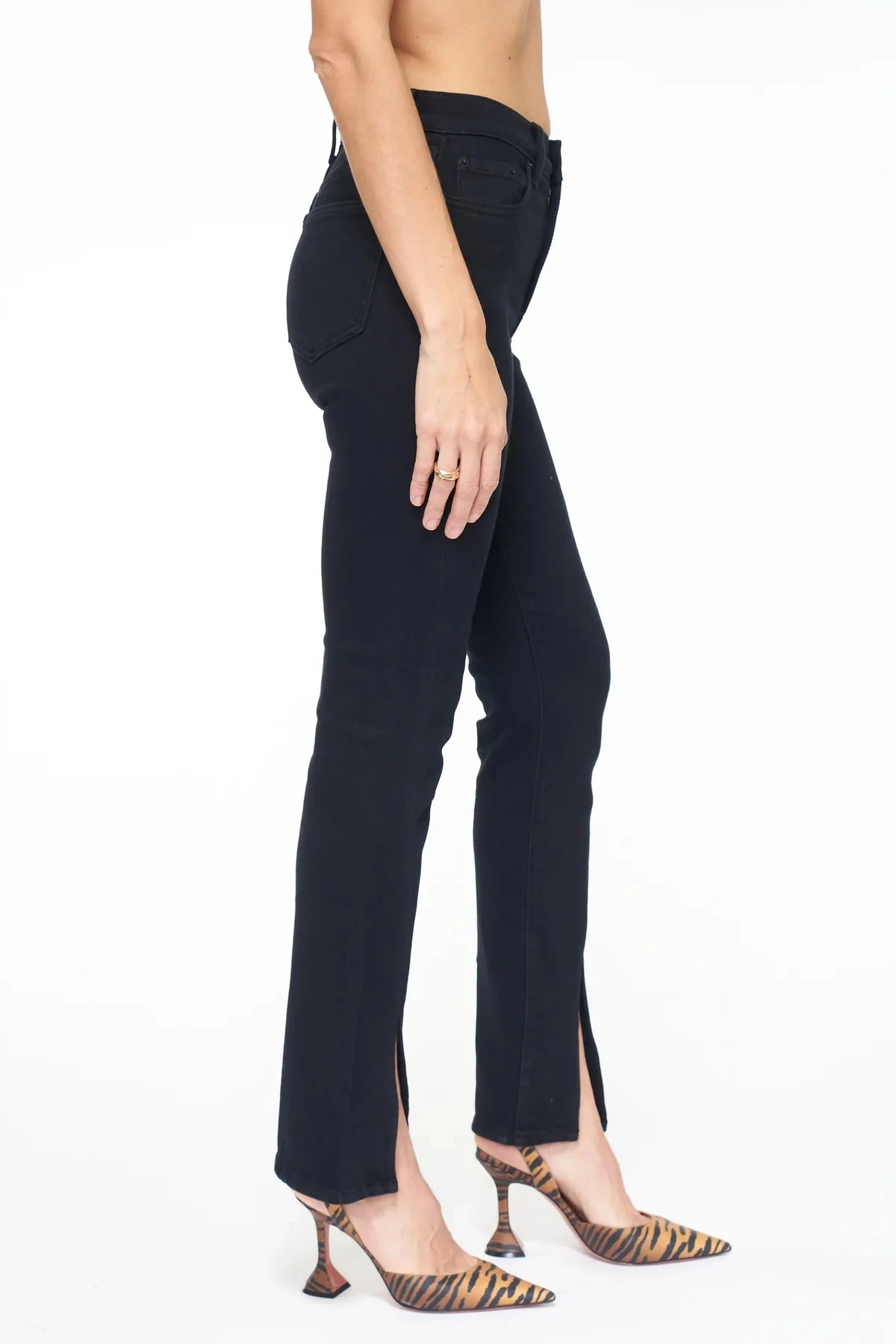 PISTOLA WOMEN'S TEAGAN HIGH RISE VENTED STRAIGHT - DARK VINYL - Image 2