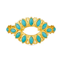 CHRISTINA GREENE WATER LILY CUFF - TURQUOISE
