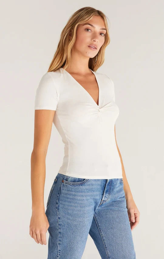 Z SUPPLY TABBY TWIST TOP- SANDSTONE - Image 4