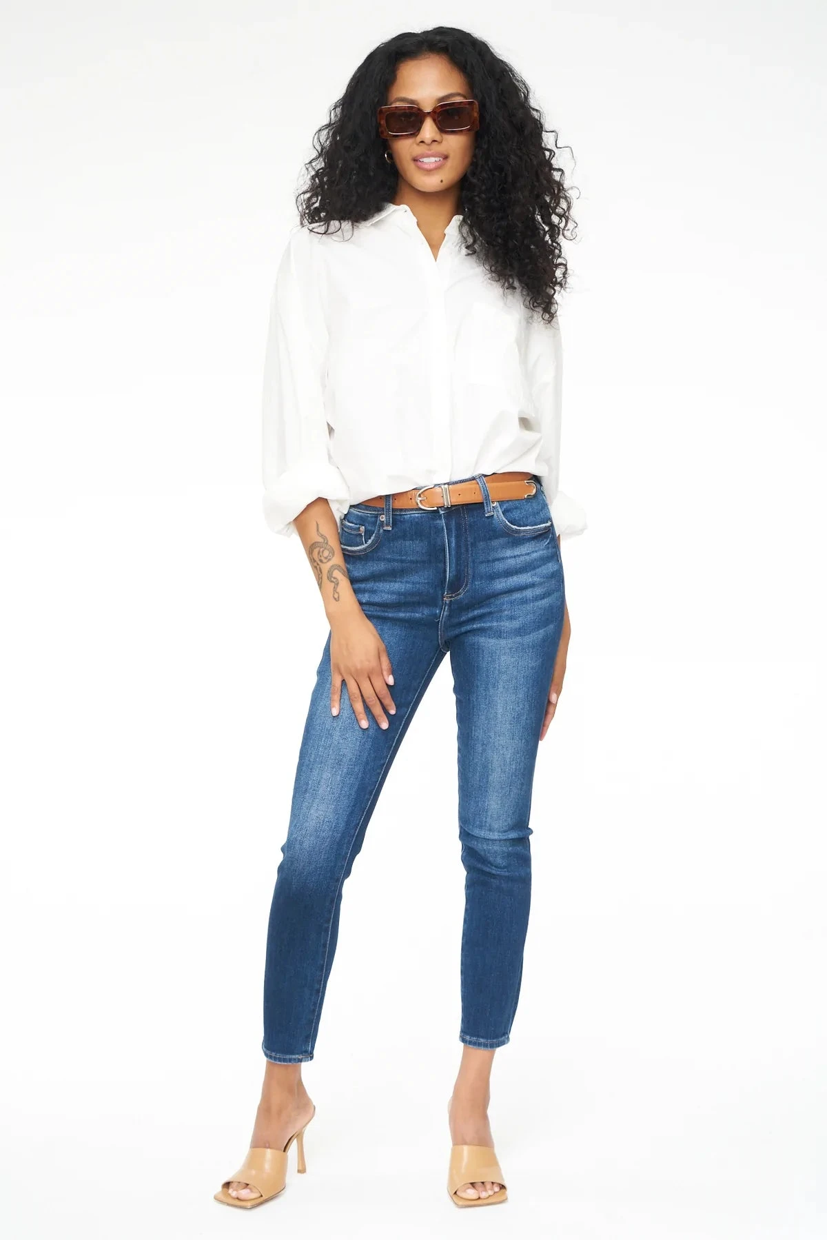 PISTOLA WOMEN'S ALINE HIGH RISE SKINNY CROP - LINCOLN - Image 2