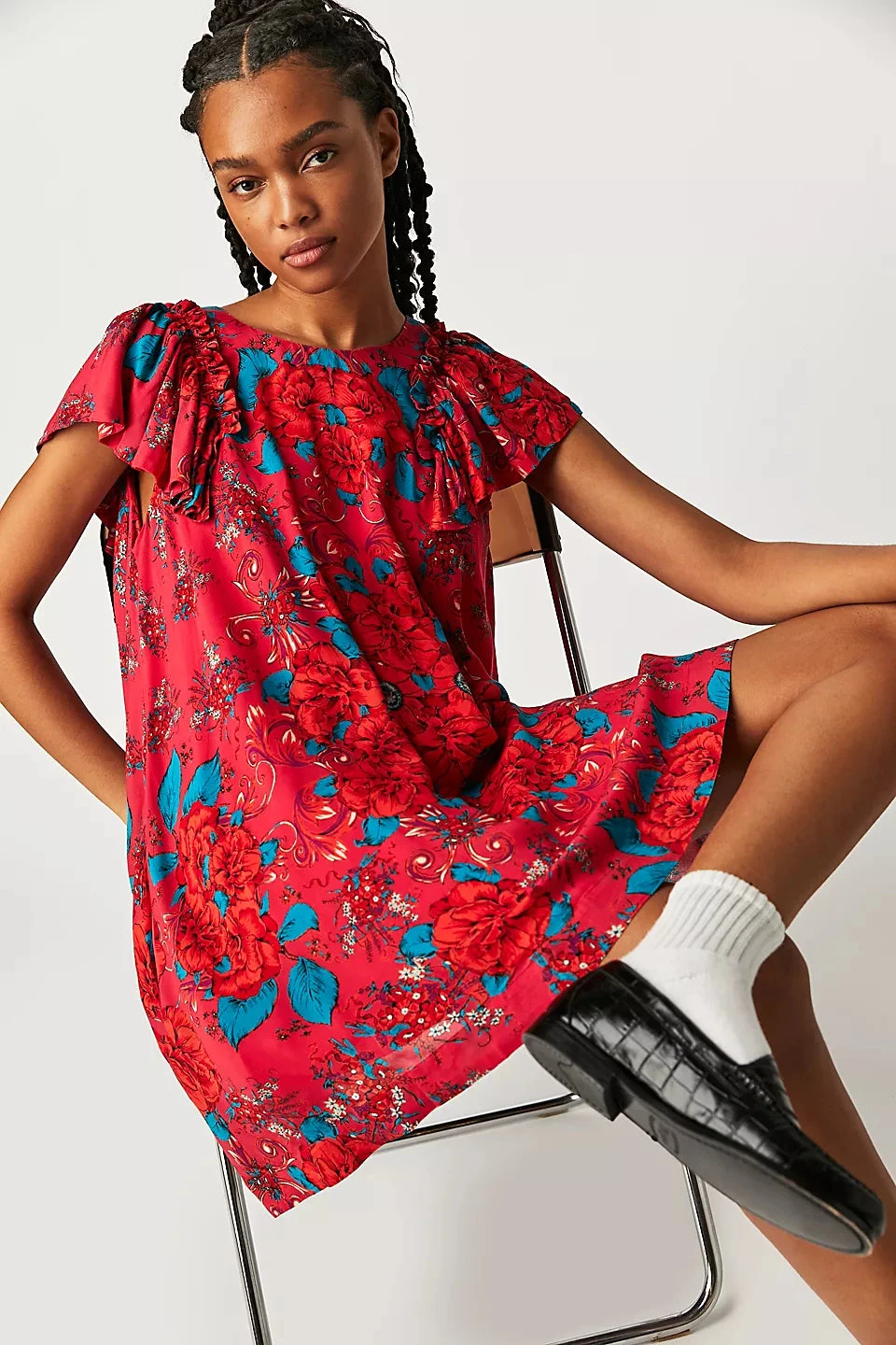 FREE PEOPLE YARA PRINTED MINI DRESS - Image 4