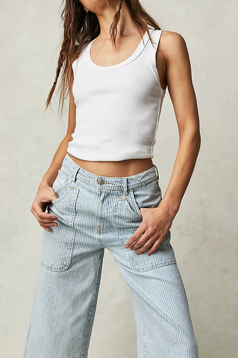 FREE PEOPLE PIPER MIDRISE CROP WIDE PANT - Image 4
