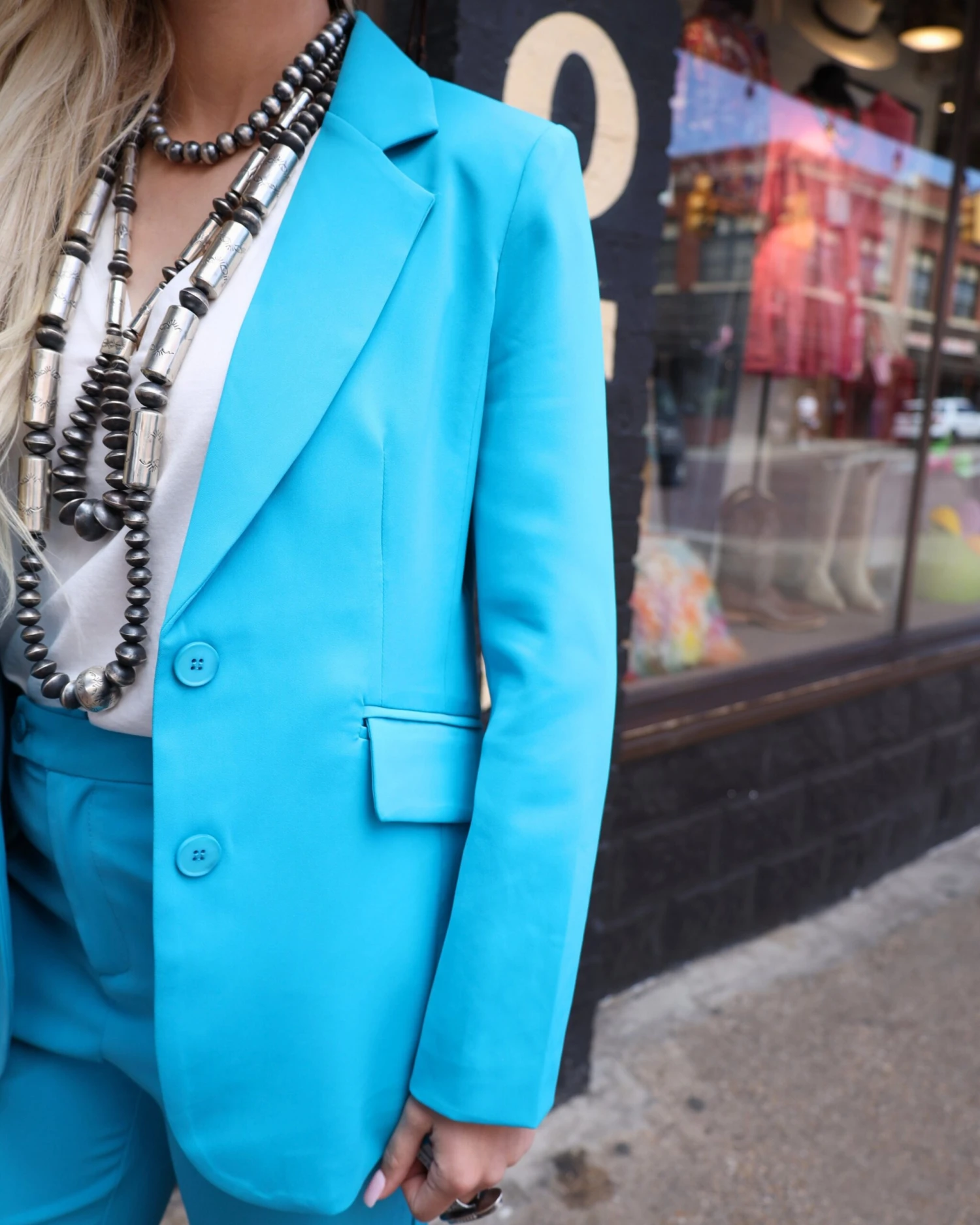 BEULAHSTYLE WOMEN'S BLAZER & FLARES SET - Image 4