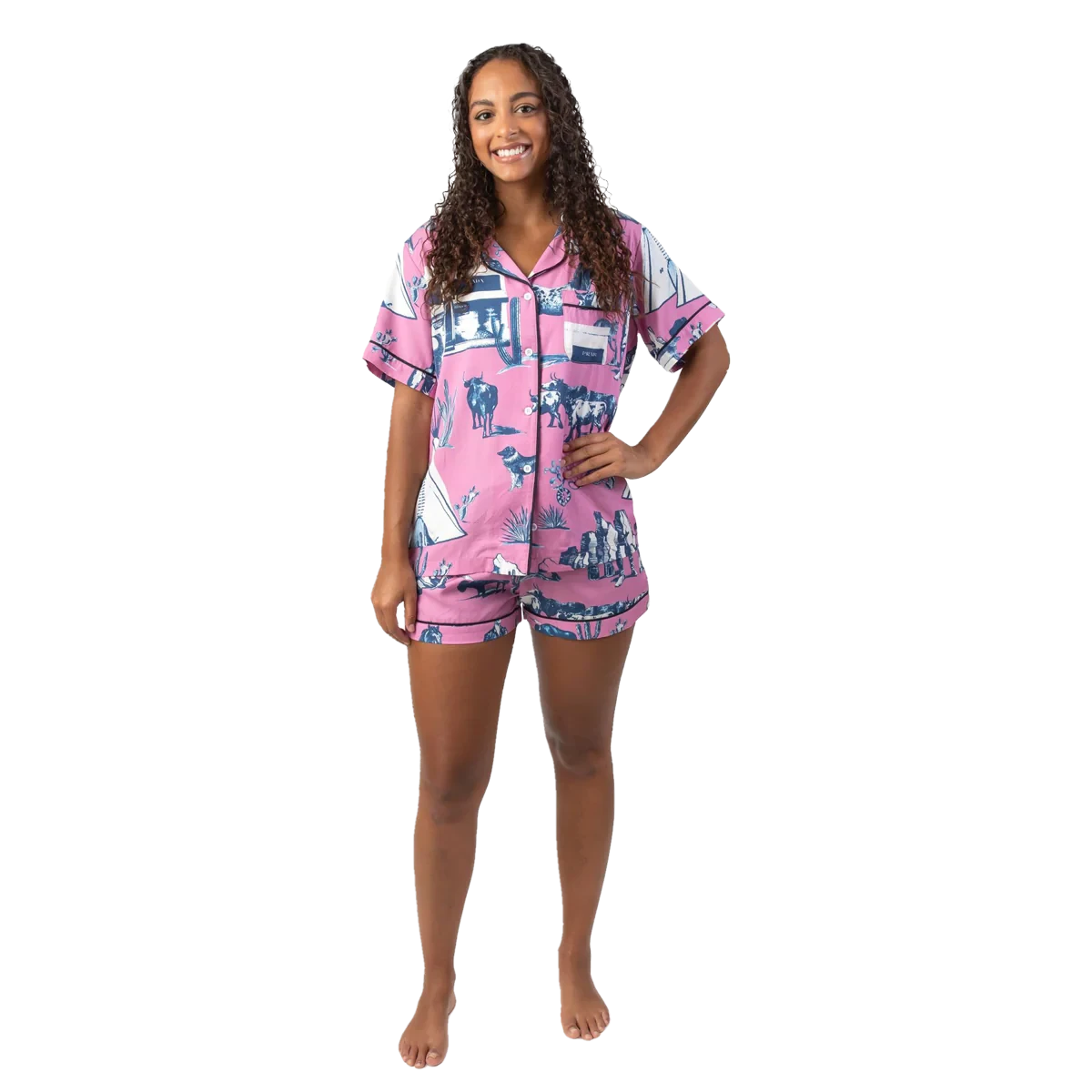 KATIE KIME MARFA TOILE PAJAMA SHORTS SET